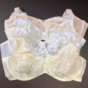 Reserved!!! Size 38C White and Cream Bra Set of 4